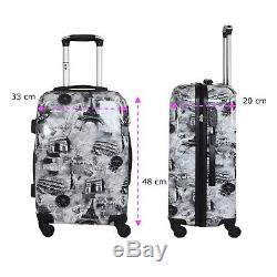 Hartschalen Koffer Set 3tlg für Urlaub, TSA Zahlenschloss koffer 3tlg MIX SET