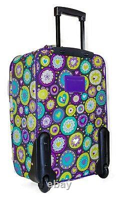Hearts Expandable 3 pc Piece Luggage Set for Travel Soft Sided Check In