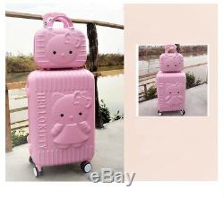 Hello Kitty 24 & 14 Trolley Spinnr ABS Luggage Travel Set-3 Colors