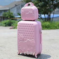 Hello Kitty 28 Trolley High Quality ABS Suitcase Luggage Travel Set-6 Colors