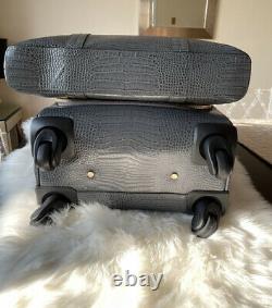 Henri Bendel West 57th Wheelie Rollaway Suitcase Briefcase Laptop Luggage Set