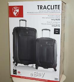 Heys Traclite 2-PC Set 4-Wheel Lightweigh Hybrid Spinner Luggage 30 21 Upright
