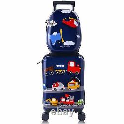 IPlay, iLearn Kids Rolling Luggage Set, 18'' Hard Shell Carry on Suitcase