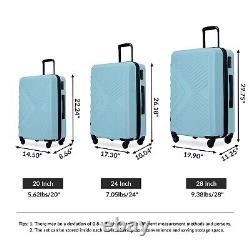 JOINATRE 3 Piece Luggage Set Hardshell Lightweight Suitcase