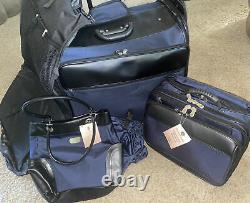 Joy Mangano 4 Piece Carry-On Luggage Set BlueBRAND NEW Beautiful