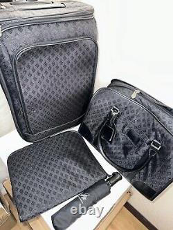Joy Mangano HSN 2pc. Suitcase Luggage Set, Black Diamond. +file Holder+umbrella