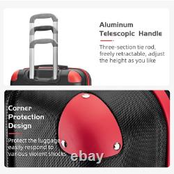 Joyway Luggage 8-Piece Travel Sets, Hardside Suitcase 24Inch, Black&Red