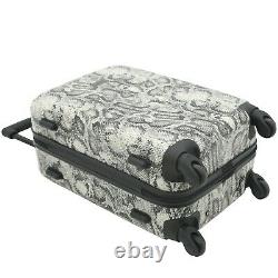 Kensie New GRAY SNAKE Luggage 3 PC SET NOT Expandable Hard Side Spinner