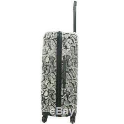 Kensie New GRAY SNAKE Luggage 3 PC SET NOT Expandable Hard Side Spinner