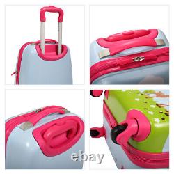 Kids Luggage- 2PCS- Children Carry On Suitcase Rolling Travel Set Christmas Gift