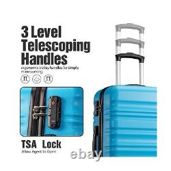 LONG VACATION Luggage Set 4 Piece Luggage Set ABS hardshell TSA Lock Spinner