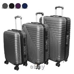 Large Suitcase Lightweight with 4 Wheels Set Hard Shell Cabin Luggage Travel Bag