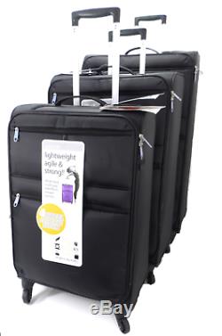 Lightweight 4 Wheel Set Of 3 Suitcases Suitcase Trolley Case Travel Luggage Bag