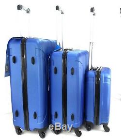 Lightweight 4 Wheel Spinner Set of 3 Suitcase Luggage Travel Trolley Cases Blue