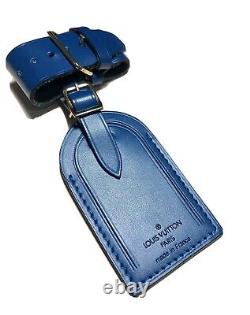 Louis Vuitton Luggage Tag with Strap Poignet Loop One Set Only Blue