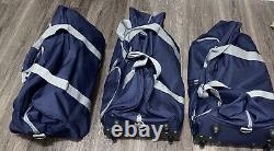 Lucky Brand Luggage 3 Piece Set Navy Blue Duffel Bags New