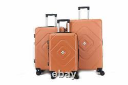 Luggage 3 Piece PEACH Dual Spinning Spinner Hardshell Lock 20 24 28 Expandable
