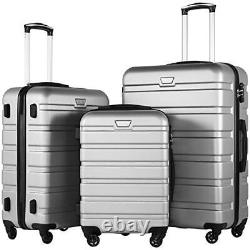 Luggage 3 Piece Set Suitcase Spinner Hardshell Lightweight TSA Lock 4 Piece