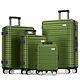 Luggage Sets 4-piece (16/20/24/28) Expandable Suitcases With Olive Green