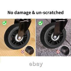 Luggage Suitcase Elastic Wheels Roller Caster with Mounts 70x27mm Set of 2 Black