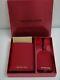 Michael Kors 2pc Travel Box Set Mk Red Cherry Saffiano Passport Case Luggage Tag