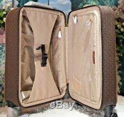 MICHAEL KORS TRAVEL TROLLEY Suitcase Carry On & XL DUFFEL Bag SET In BROWN MK