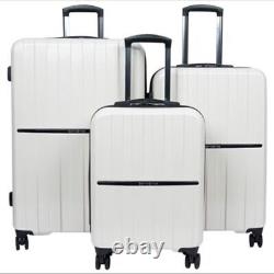 MSRP $1000 Samsonite ExeterDiamond 3Piece Hard Side Expandable Luggage Set/Pearl