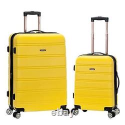 Melbourne Hardside Expandable Spinner Wheel Luggage, Yellow, 2-Piece Set