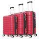 Merax 3 Pcs Luggage Set Expandable Hardside Lightweight Spinner Suitcase With Ts