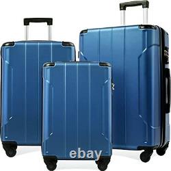 Merax Luggage Set 3 Piece Expandable Lightweight Spinner Suitcase with Corner Gu