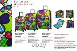 Mia Toro ITALY Butterflies 3-Piece Hardside Luggage Set (20/24/28)