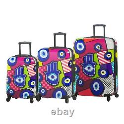 Mia Toro ITALY Hamsa 3-piece Fashion Hardside Spinner Luggage Set