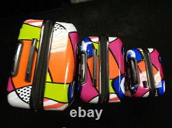 Mia Toro Italia Hamsa Designer Art Suitcase / Luggage Set Bags (nlv)