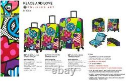 Mia Toro Peace And Love 3-Piece Hardside Luggage Set (20/24/28)