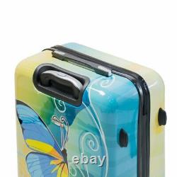 Mia Viaggi Italy Set Hardside Luggage 3 Piece (20/24/28) Spinner-Butterfly