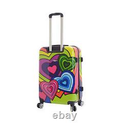 Mia Viaggi Italy Set Hardside Luggage 3 Piece (20/24/28) Spinner-Pop Heart