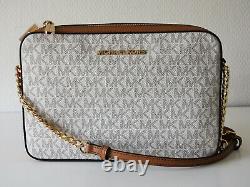 Michael Kors Bag/Shoulder Bag Jet Set Item LG Ew Crossbody Vanilla/Luggage