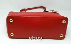 Michael Kors Jet Set Bright Red Large Luggage Pebbled Leather Tote Bag RRP £142
