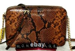 Michael Kors Jet Set Luggage Embossed Leather Large EW Crossbody Bag NWT$198