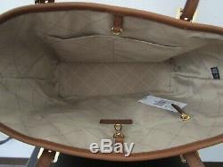 Michael Kors Jet Set Travel Carryall Medium Leather Tote Handbag $298 Luggage