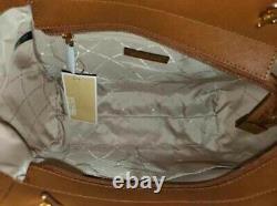 Michael Kors Jet Set Travel Large Chain Shoulder Tote Luggage Brown Leather $378