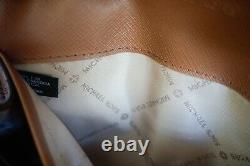 Michael Kors Jet Set Travel Lg Phone Crossbody Saffiano Leather Bag Clutch Brown