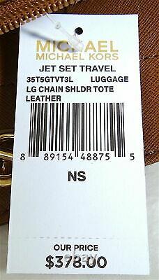 Michael Kors Jet Set Travel Luggage Saffiano Leather Chain Shoulder Tote Bag