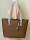 Michael Kors Jet Set Travel Medium Saffiano Leather Carryall Tote In Luggage