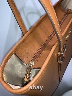 Michael Kors Jet Set Travel Small Top Zip Shoulder Tote Leather Bag Luggage