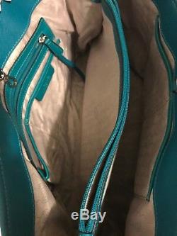 Michael Kors Jet Set Travel Tote luggage shoulder handbag Aqua