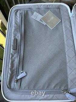 Michael Kors Logo Bright White Rolling Travel Trolley Suitcase Carry On Bag