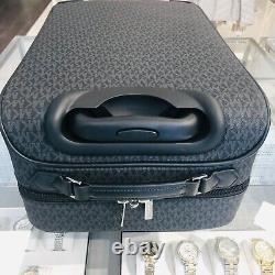 Michael Kors Logo Rolling Travel Trolley Suitcase Carry On Bag Black