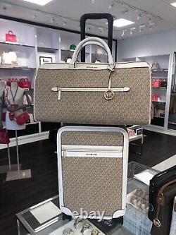 Michael Kors Travel Trolley Suitcase Duffle Luggage Bag Vacation Plane Train MK