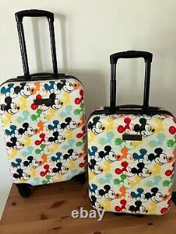 Mickey Mouse American Tourister 2 Piece Luggage Suitcase Set Disney Spinner
